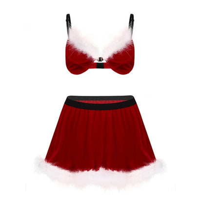Erotic Christmas Lingerie Set: Seductive Costumes for Crossdressers