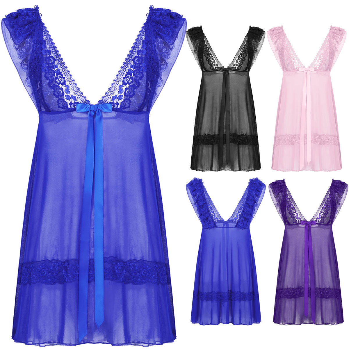 Lace Babydoll Dress for Crossdressers - Style 2 - Image 1