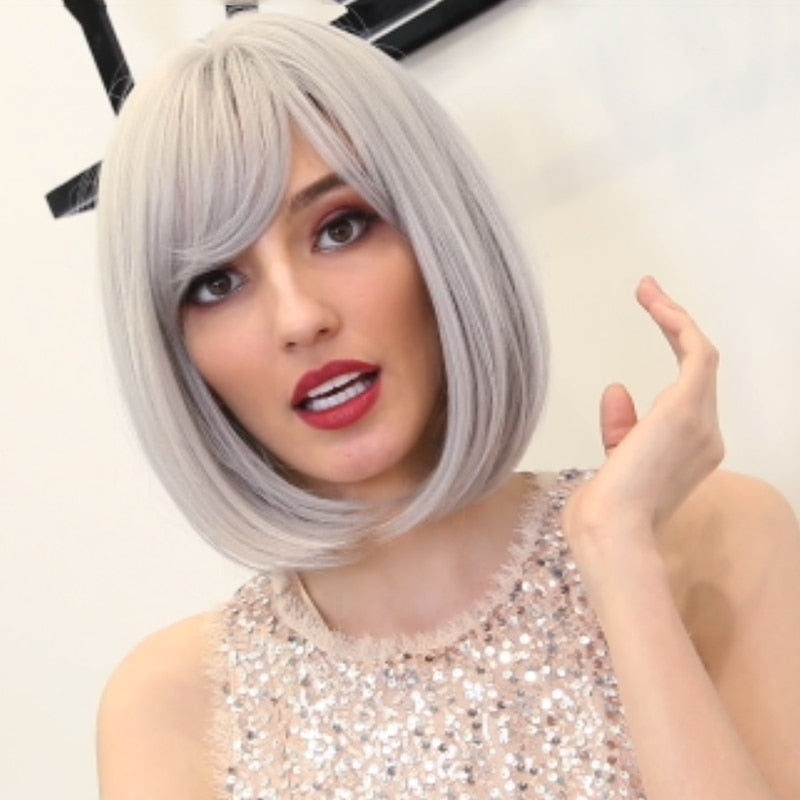 Short Straight Synthetic Wig for Crossdressers