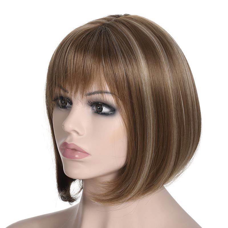 Chic and Trendy Short Synthetic Wig for Crossdressers - Heat Resistant Fiber for Easy Styling