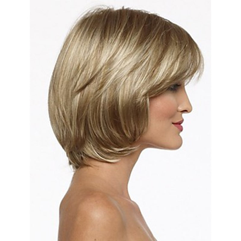 Chic and Trendy Short Synthetic Wig for Crossdressers - Heat Resistant Fiber for Easy Styling