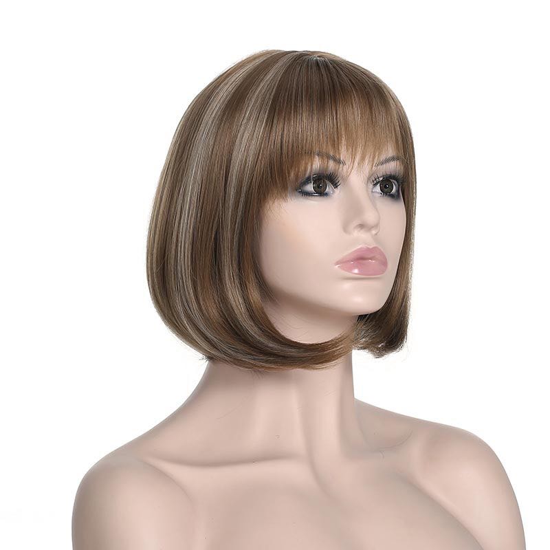 Chic and Trendy Short Synthetic Wig for Crossdressers - Heat Resistant Fiber for Easy Styling