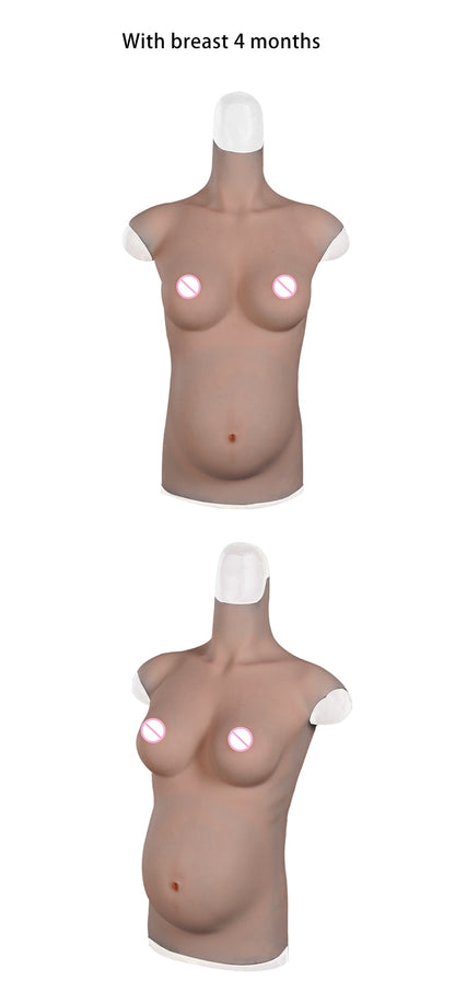 Realistic Silicone Fake Pregnant Belly with Stretch Marks - Crossdresser/Cosplay Accessory