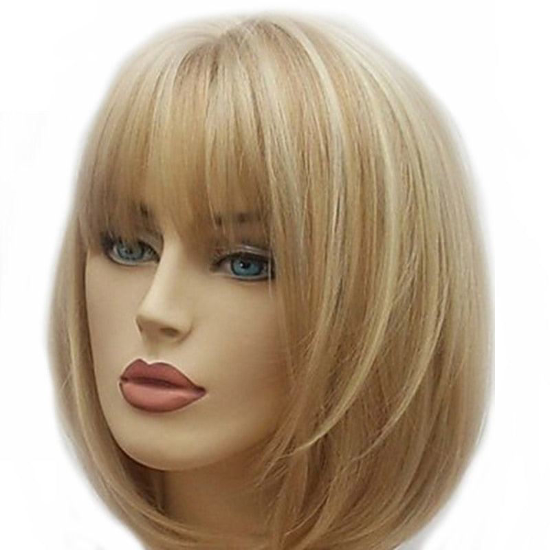 Chic and Trendy Short Synthetic Wig for Crossdressers - Heat Resistant Fiber for Easy Styling