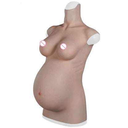 Realistic Silicone Fake Pregnant Belly with Stretch Marks - Crossdresser/Cosplay Accessory