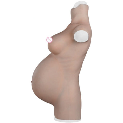 Realistic Silicone Fake Pregnant Belly with Stretch Marks - Crossdresser/Cosplay Accessory