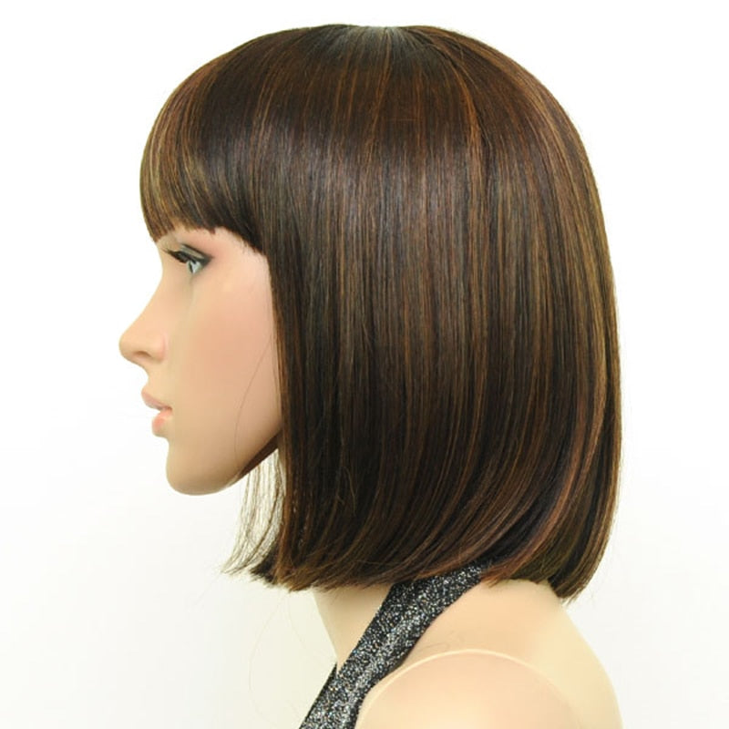 Chic and Trendy Short Synthetic Wig for Crossdressers - Heat Resistant Fiber for Easy Styling