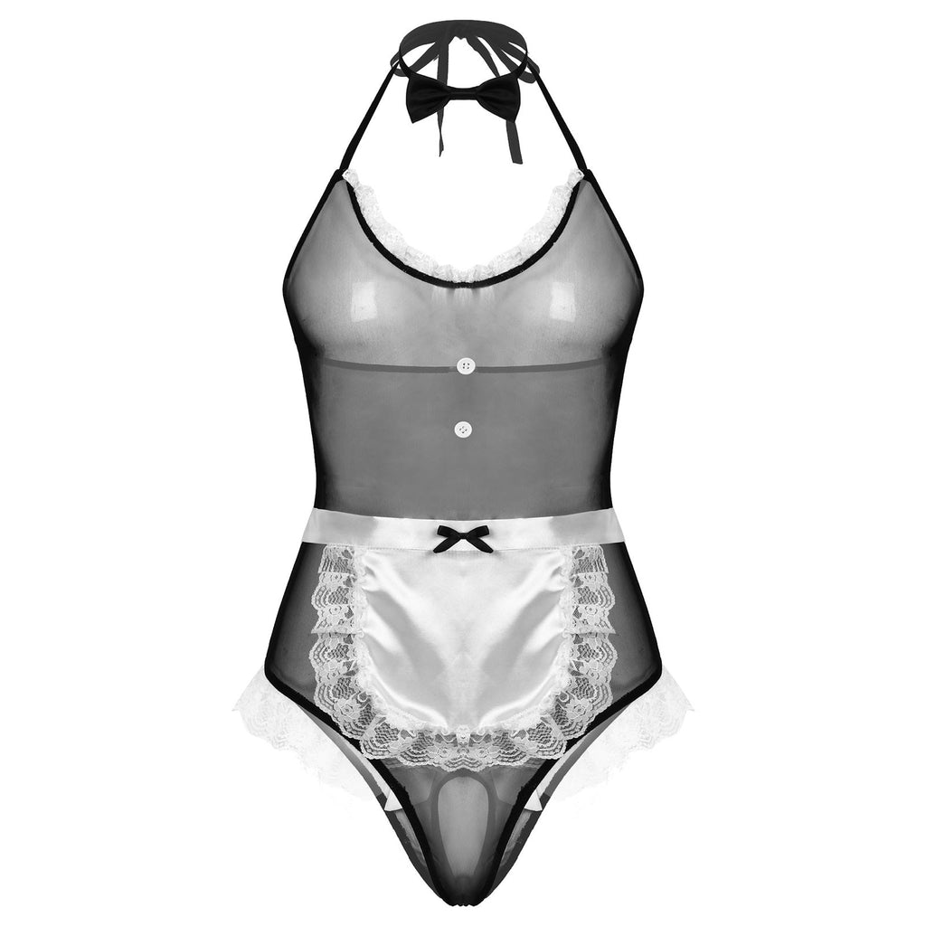 Lace Bodysuit for Crossdressers - Style 3 - Image 1