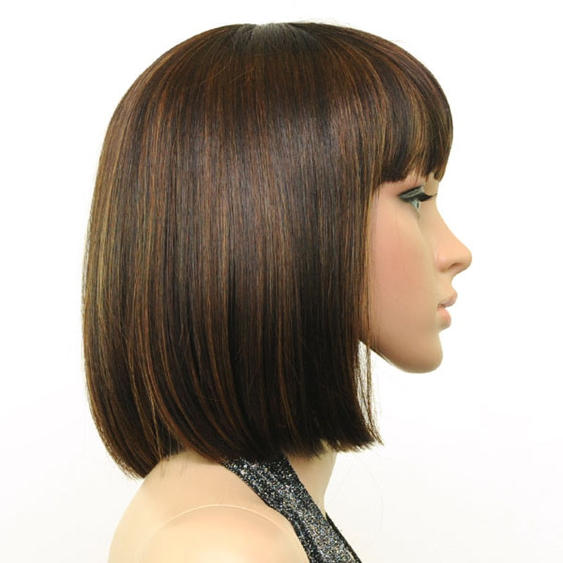 Chic and Trendy Short Synthetic Wig for Crossdressers - Heat Resistant Fiber for Easy Styling