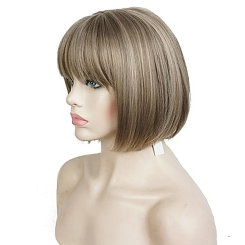 Short Straight Synthetic Wig for Crossdressers