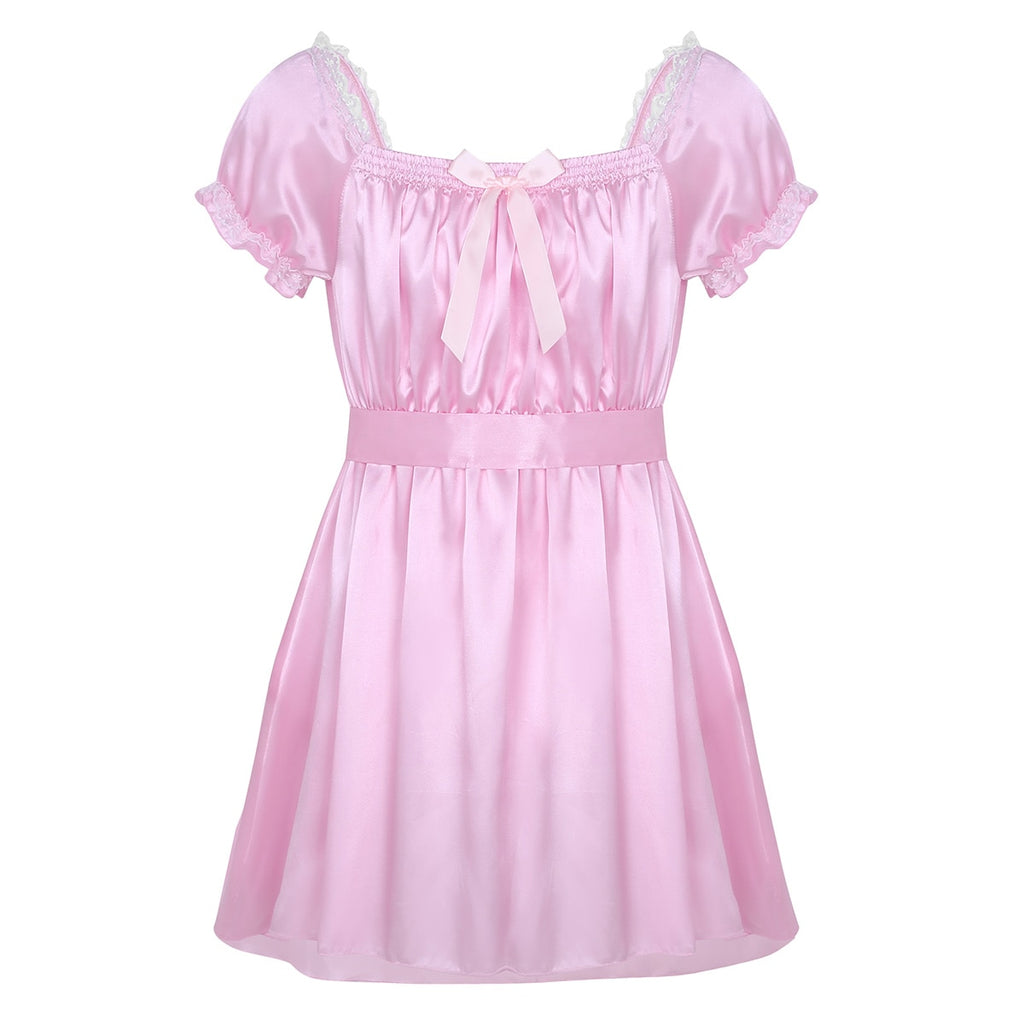 Satin Bodysuit for Crossdressers - Style 6 - Image 1
