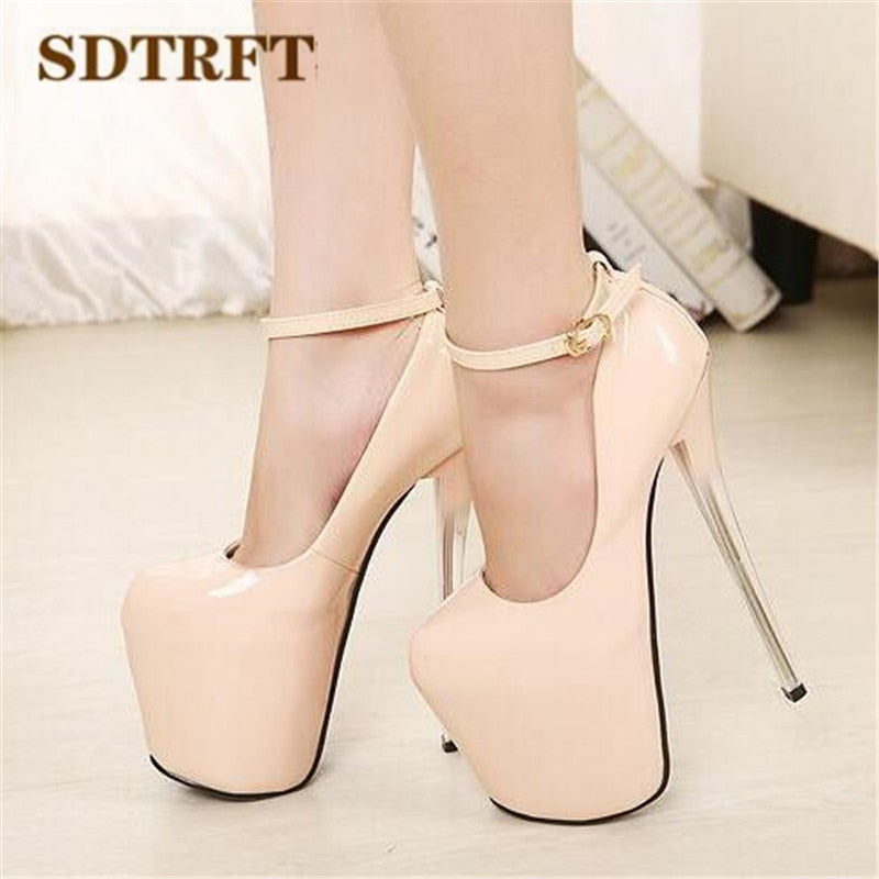 6.3 in (16 cm) Platform Pumps in Extended Sizes for Crossdressers - Image 10
