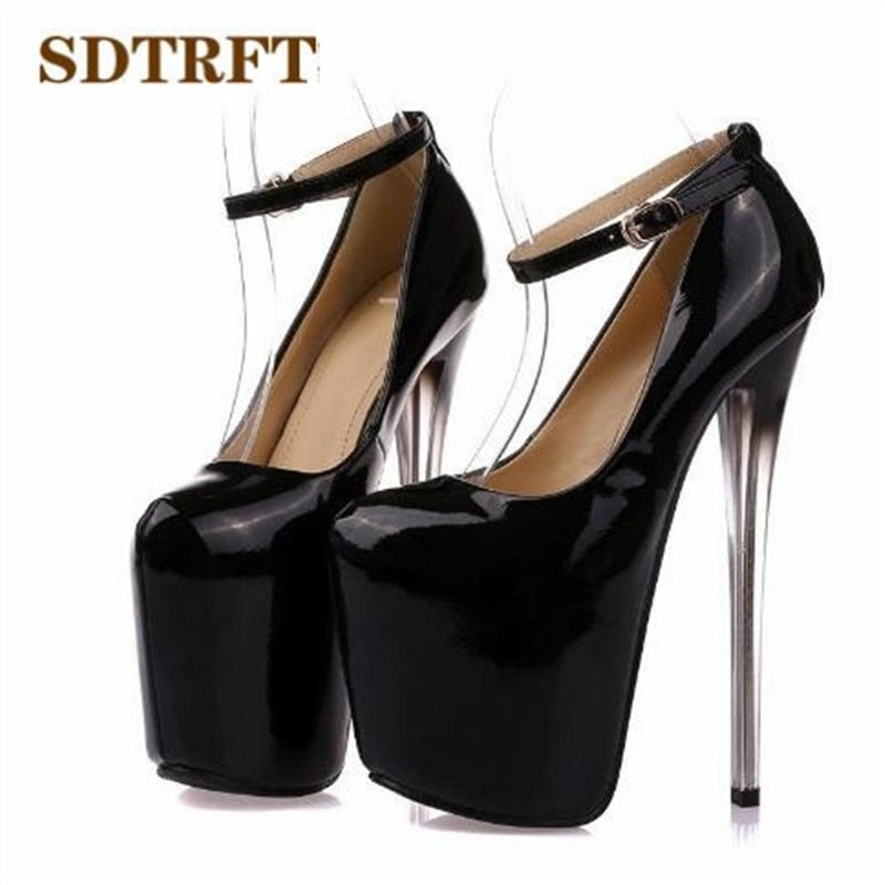 6.3 in (16 cm) Platform Pumps in Extended Sizes for Crossdressers - Image 8