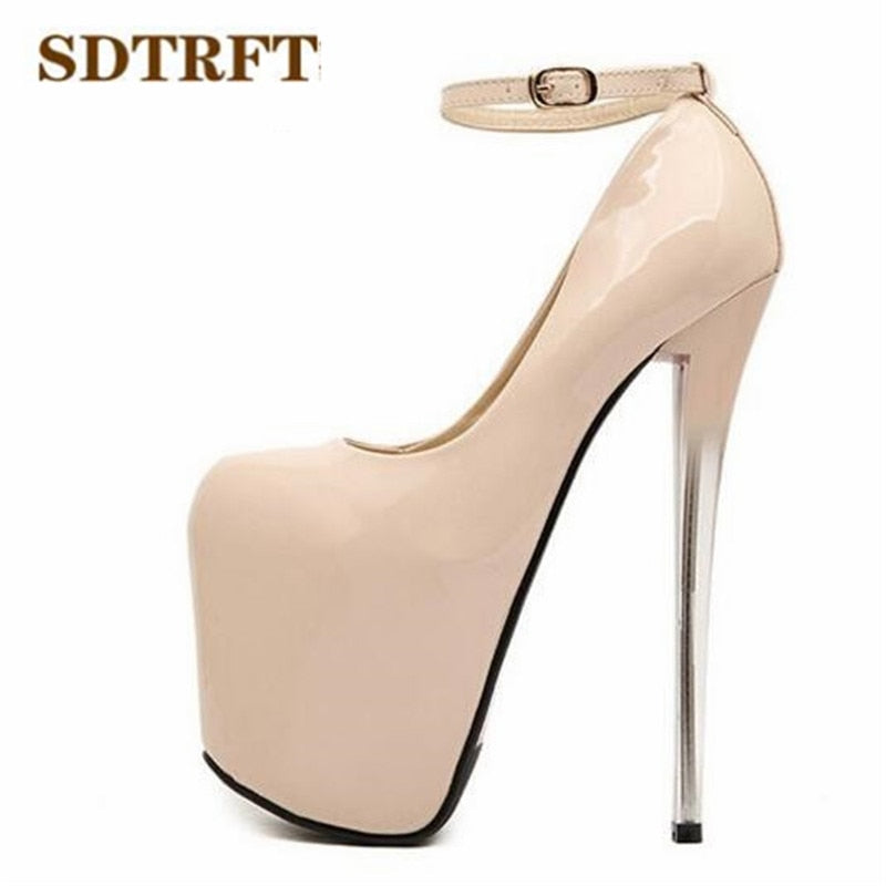 6.3 in (16 cm) Platform Pumps in Extended Sizes for Crossdressers - Image 12