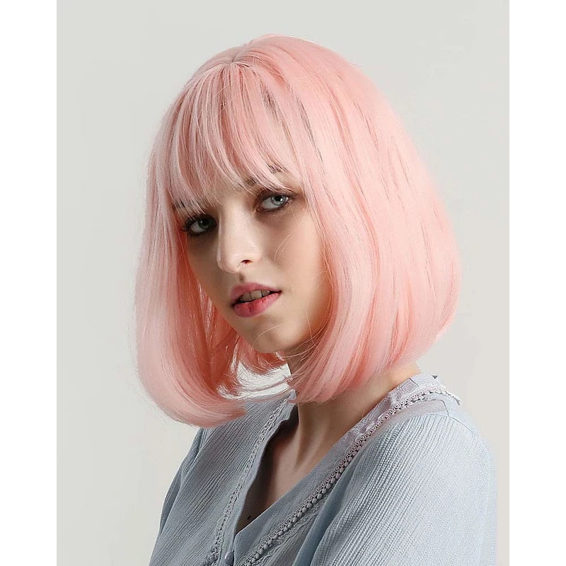 Short Straight Synthetic Wig for Crossdressers