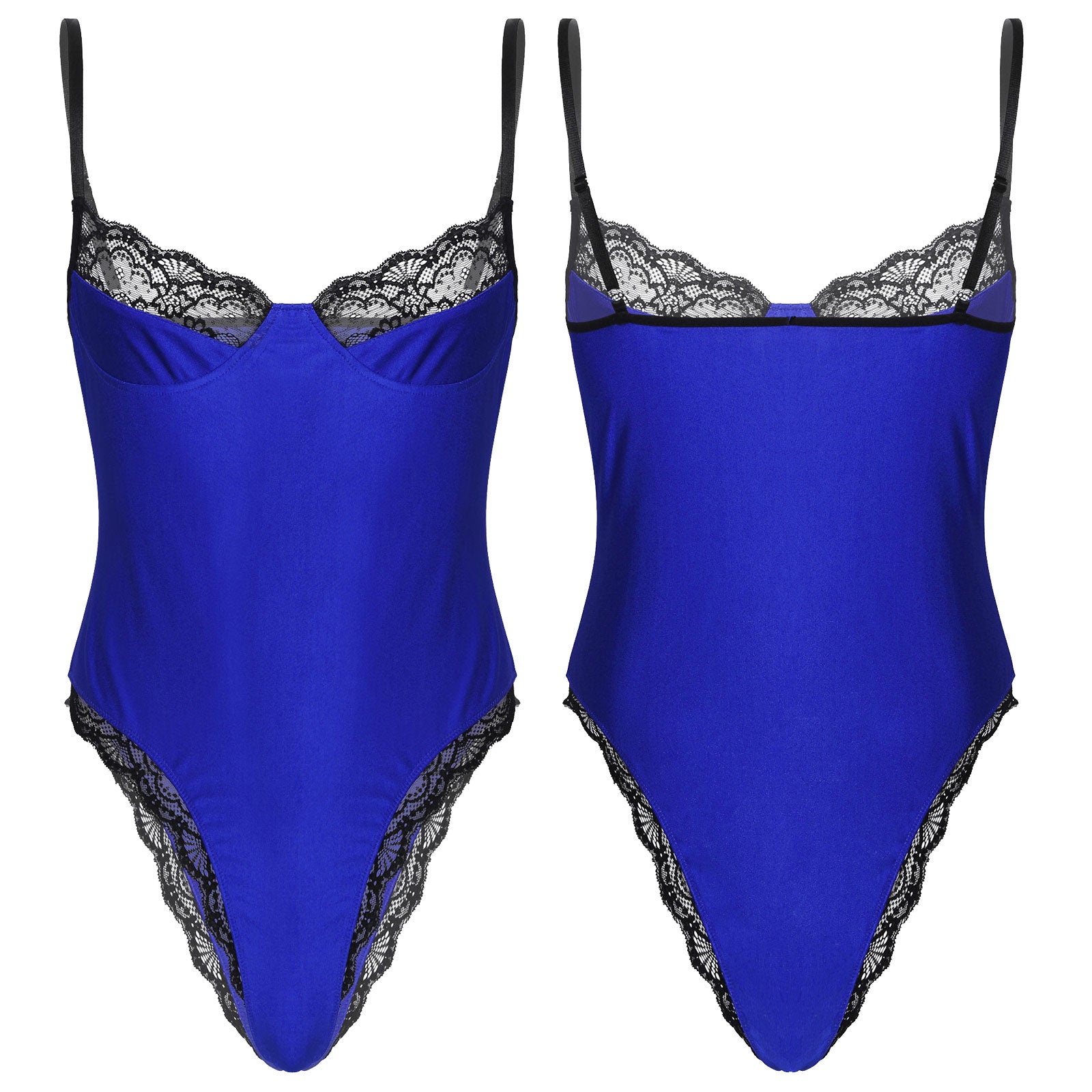 Satin Bodysuit for Crossdressers - Style 5 - Image 1