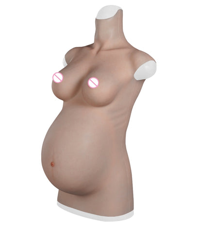 Realistic Silicone Fake Pregnant Belly with Stretch Marks - Crossdresser/Cosplay Accessory