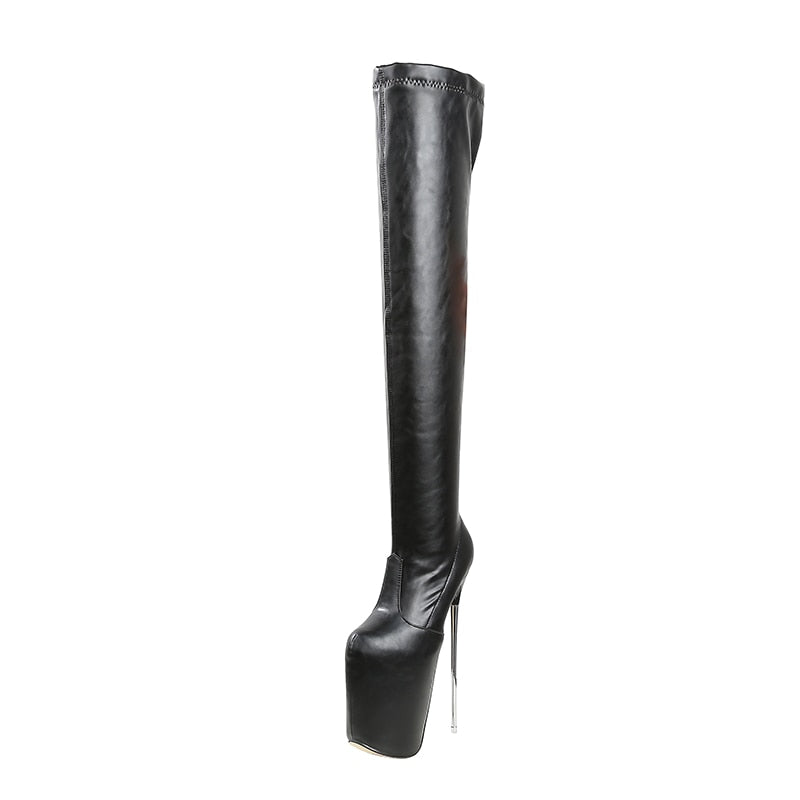 7.9 in (20 cm) Thigh-High Platform Boots for Crossdressers - Image 8