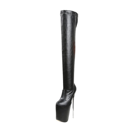 Pole Dancing Elegance: Stunning Over-the-Knee Stiletto Boots for Crossdressers - Enhance Your Style and Performance