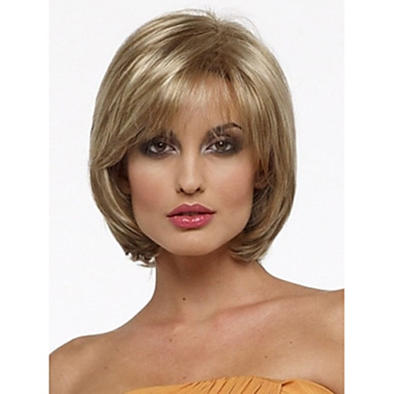 Chic and Trendy Short Synthetic Wig for Crossdressers - Heat Resistant Fiber for Easy Styling