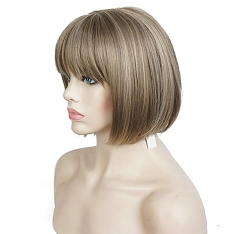 Chic and Trendy Short Synthetic Wig for Crossdressers - Heat Resistant Fiber for Easy Styling