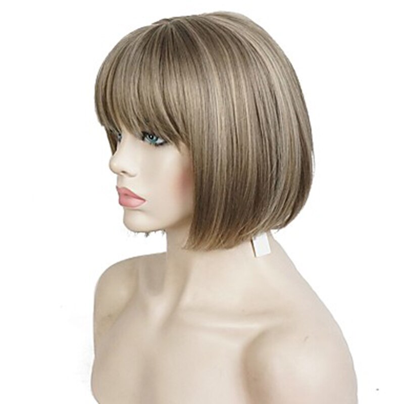 Short Straight Synthetic Wig for Crossdressers