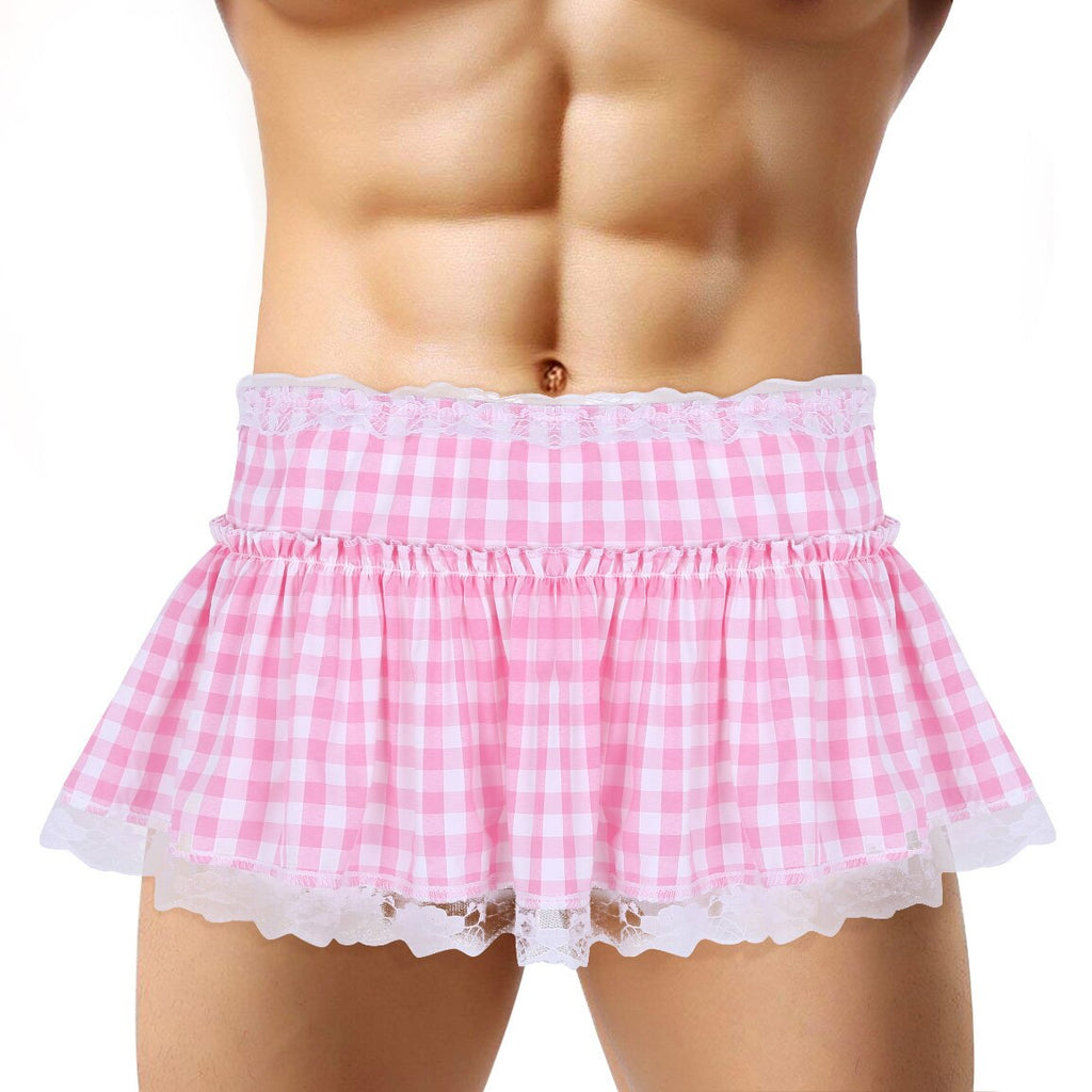 Plaid Ruffle Mini Skirt for Crossdressers - Image 1