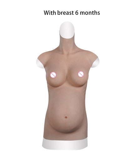 Realistic Silicone Fake Pregnant Belly with Stretch Marks - Crossdresser/Cosplay Accessory