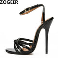 Gladiator Platform Sandals in Extended Sizes for Crossdressers - Style 2 - Image 1