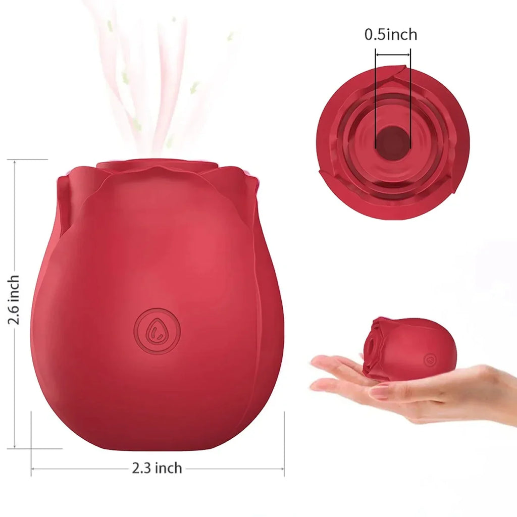 Rose Shape Vagina Sucking Vibrator Intimate Good Nipple Sucker Oral Licking Clitoris Stimula - Image 6