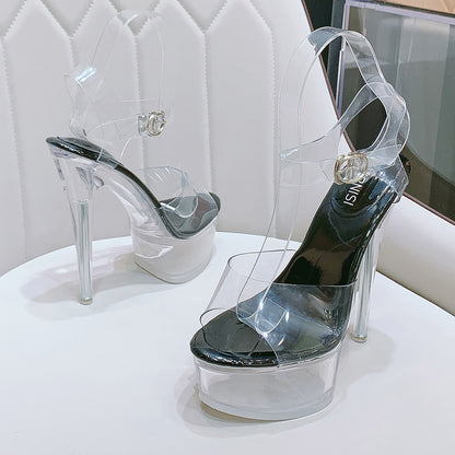 Express Your Style: Crossdresser's Summer Sandals with 14cm Thin High Heels and Platform - Stylish and Confident Footwear