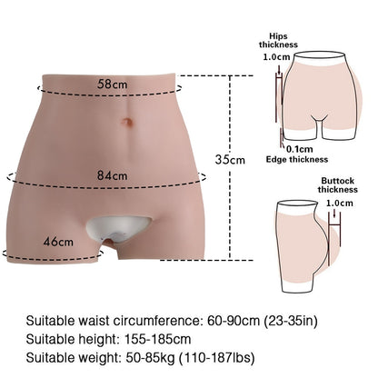 Artificial Silicone Buttock Enhancement Panties Fake Vagina Crossdressing for Crossdresser Transgender Drag Queen Shemale