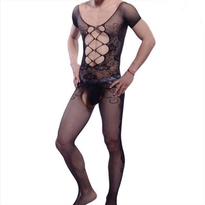 Seductive Netted Bodystocking Lingerie