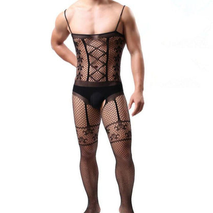 Seductive Netted Bodystocking Lingerie