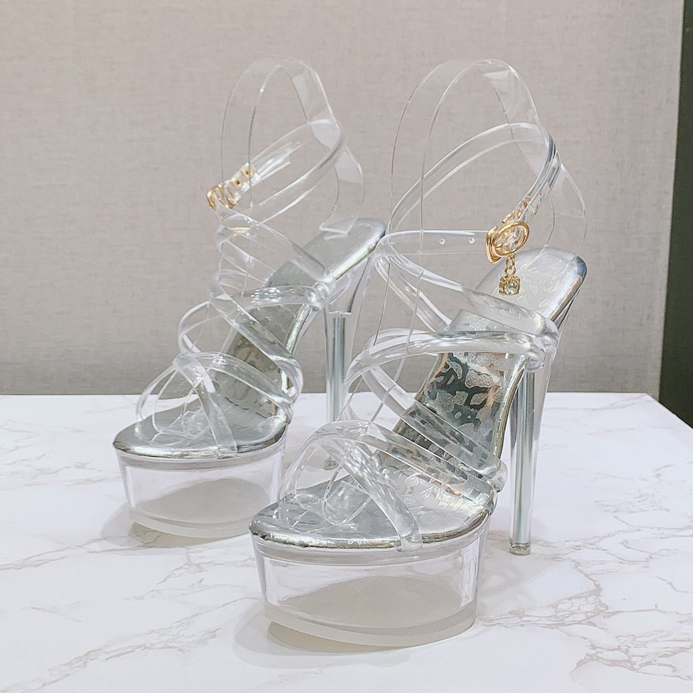 5.5 in (14 cm) Platform Sandals for Crossdressers - Style 2 - Image 50