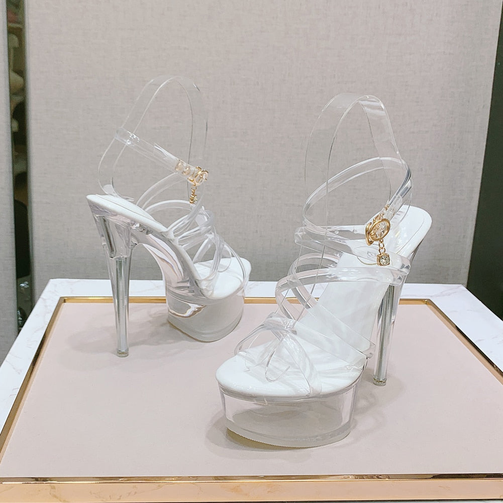 5.5 in (14 cm) Platform Sandals for Crossdressers - Style 2 - Image 47