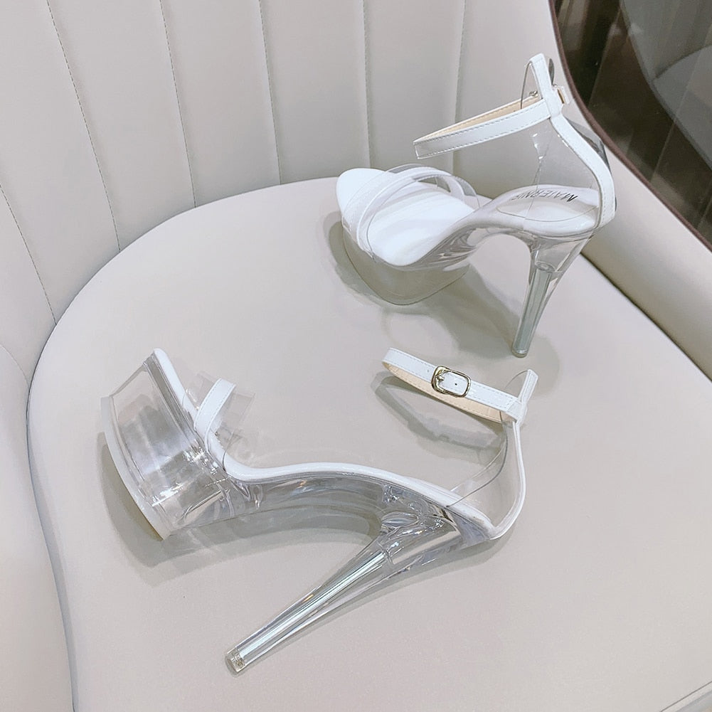 5.5 in (14 cm) Platform Sandals for Crossdressers - Image 62