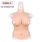 Oil-Free Silicone Breast Plate for Crossdressers and Transgender Women - H Cup Size, Natural Look