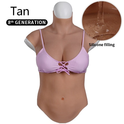 Large Liquid Silicone Breastplate for Wider Body Types - product image 4