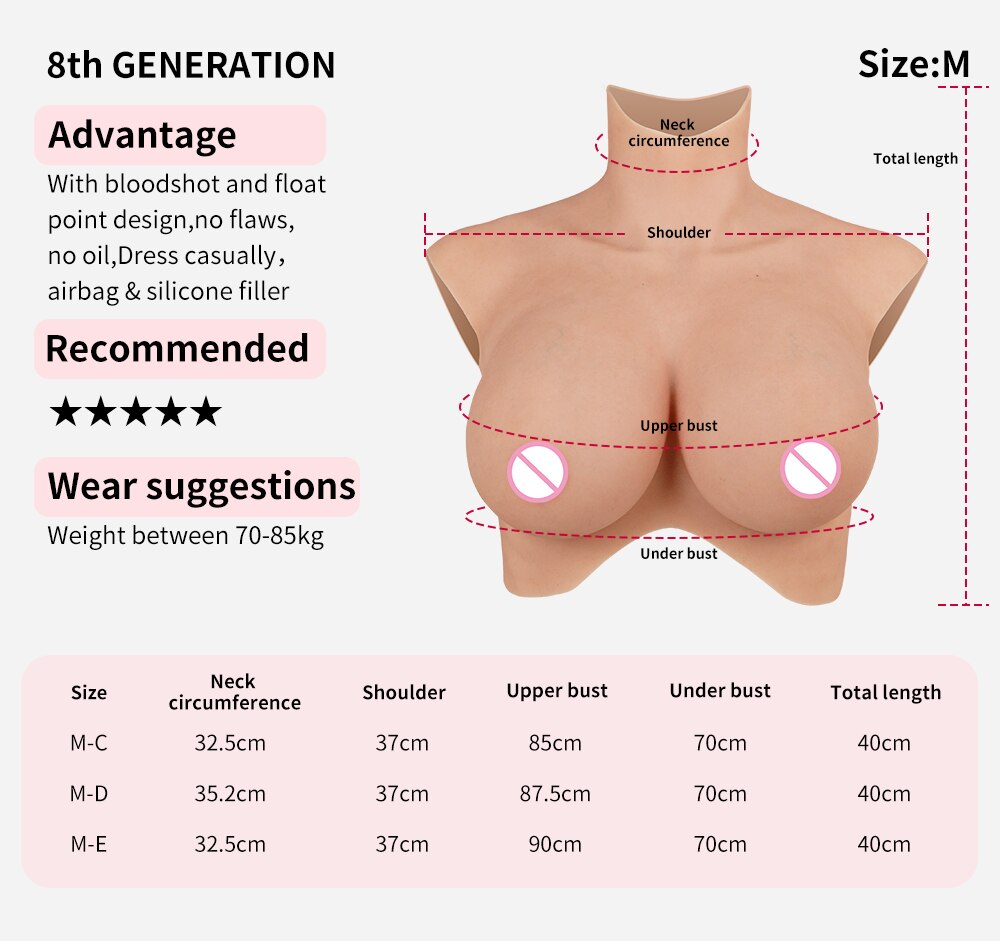 8th Generation Silicone Breastplate with Multiple Sizes - product image 31