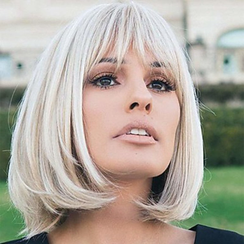 Short Straight Synthetic Wig for Crossdressers