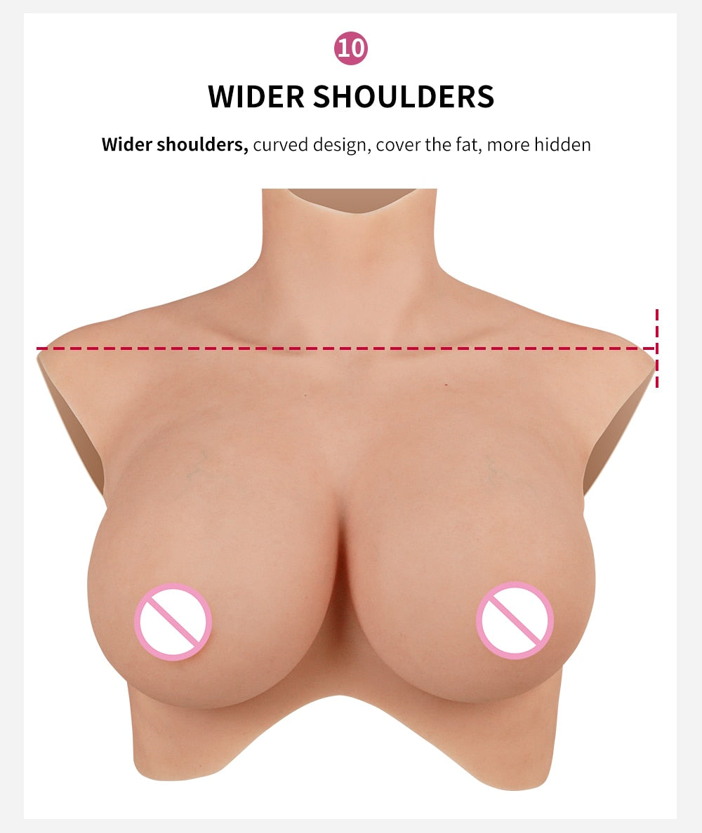 Large Liquid Silicone Breastplate for Wider Body Types - product image 29
