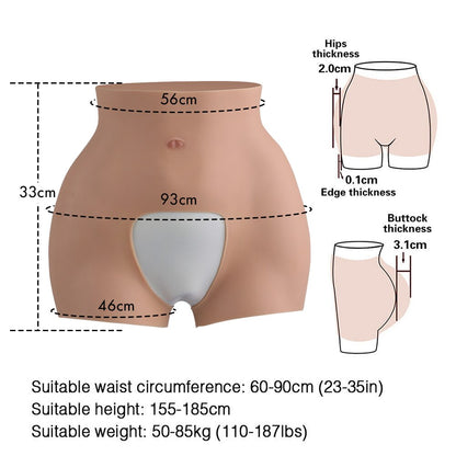 Artificial Silicone Buttock Enhancement Panties Fake Vagina Crossdressing for Crossdresser Transgender Drag Queen Shemale