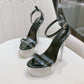 Crossdresser's Summer Sandals: 14cm Thin High Heels with Platform - Stylish and Confident Footwear for Expressing Your Unique Style