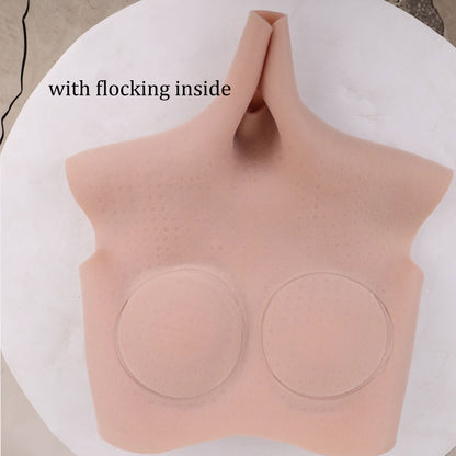 9th New L-K Cup Silicon Cosplay Boobs False Breast Party Breastplate Tranny Silicone Boobs With Flocking Huge Breast Forms