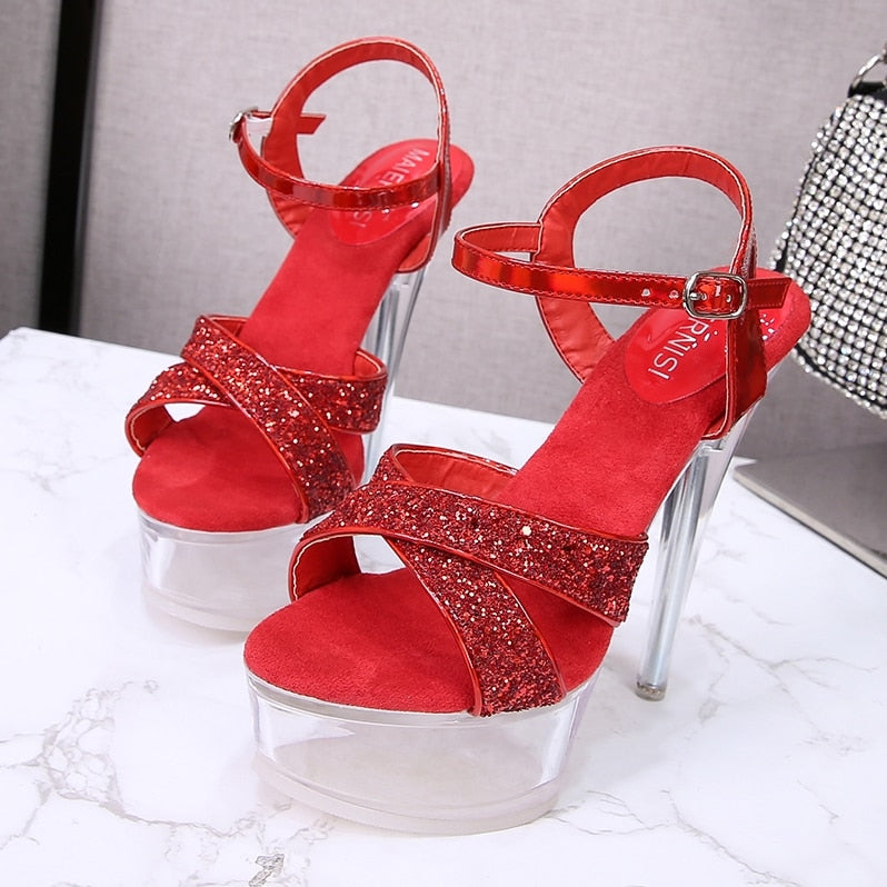 5.5 in (14 cm) Platform Sandals for Crossdressers - Image 7