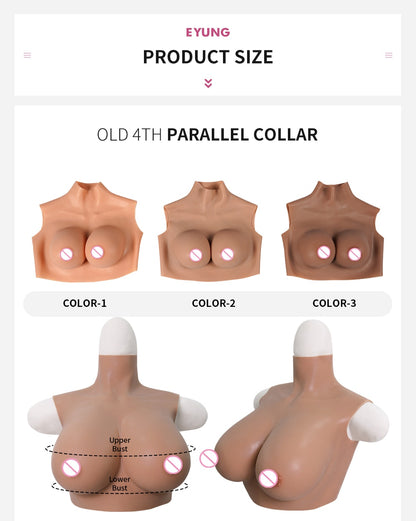 Drag Queen Breastplate For LGBT Sissy Dresses Crossdresser H Cup Silicone Breast Forms Fake Chest Shemale Boobs Male To Female