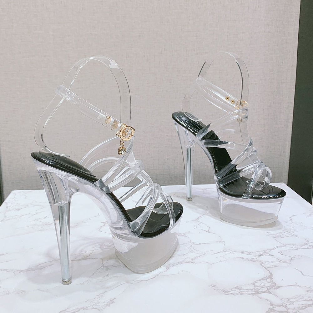 5.5 in (14 cm) Platform Sandals for Crossdressers - Style 2 - Image 46