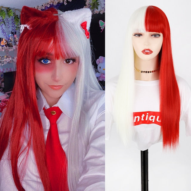 Long Two-Tone Straight Wig for Crossdressers