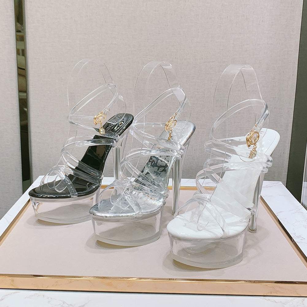 5.5 in (14 cm) Platform Sandals for Crossdressers - Image 44